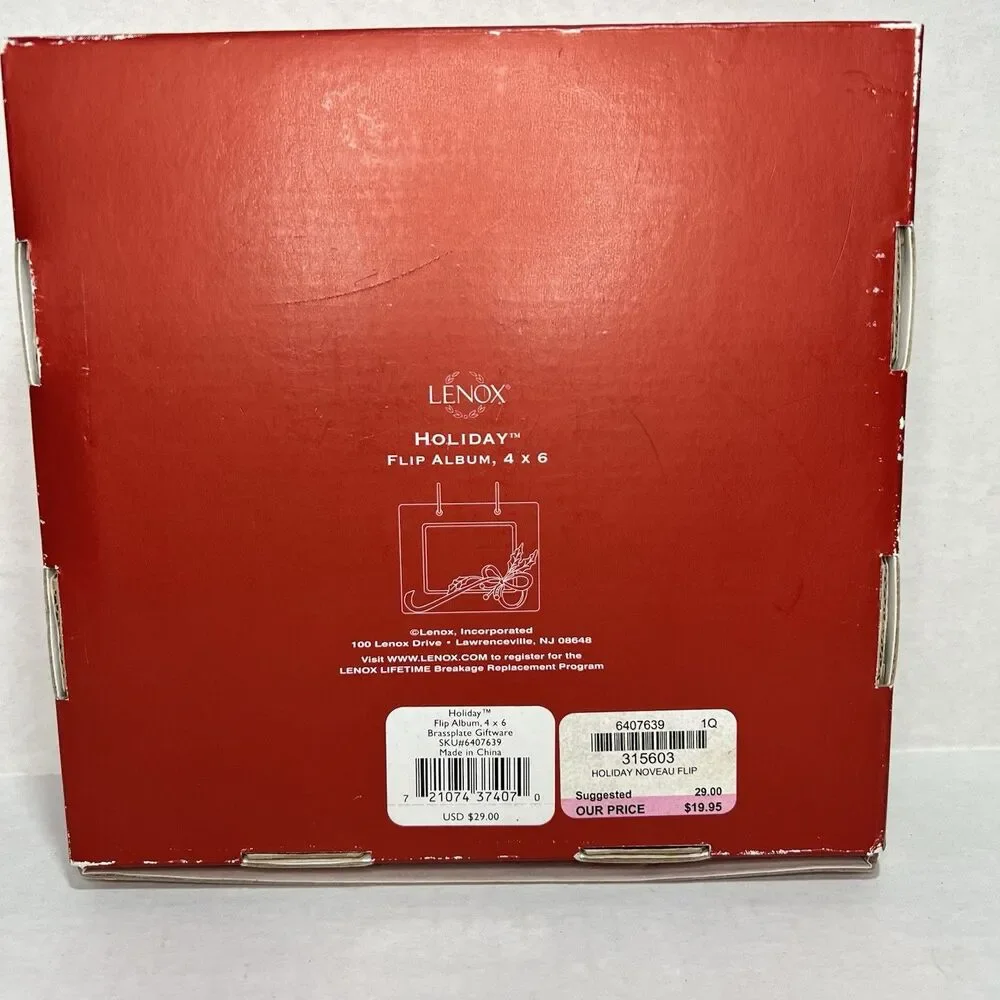 Lenox For The Holidays Brassplate Finish 4x6